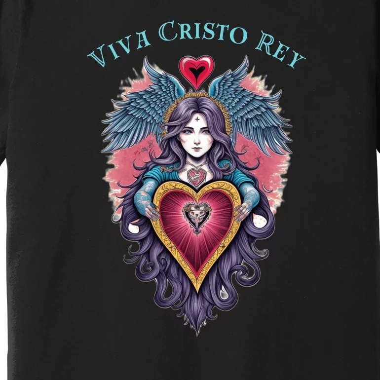 Viva Cristo Rey Sacred Heart Roman Catholic Premium T-Shirt