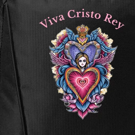 Viva Cristo Rey Sacred Heart Roman Catholic City Backpack