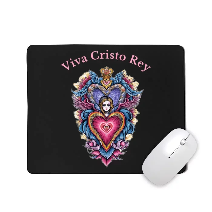 Viva Cristo Rey Sacred Heart Roman Catholic Mousepad