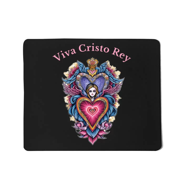 Viva Cristo Rey Sacred Heart Roman Catholic Mousepad