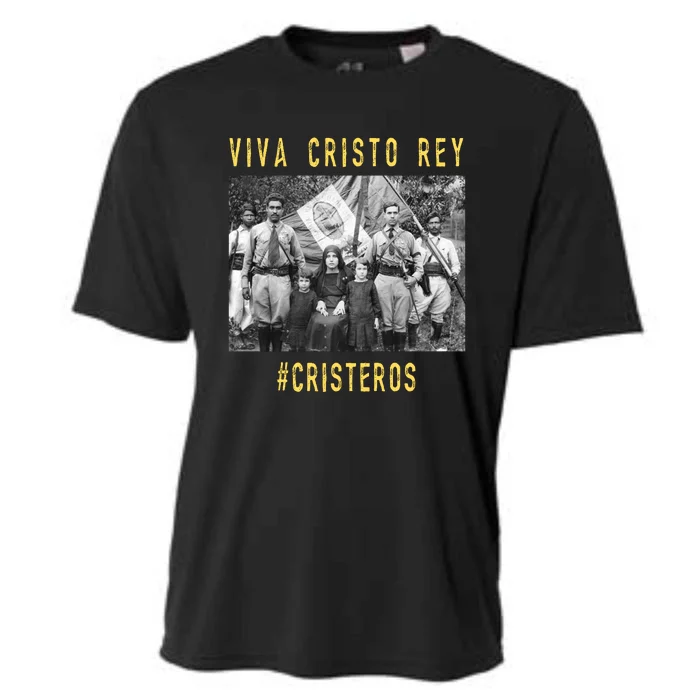 Viva Cristo Rey Catholic Cristeros Gift Cooling Performance Crew T-Shirt