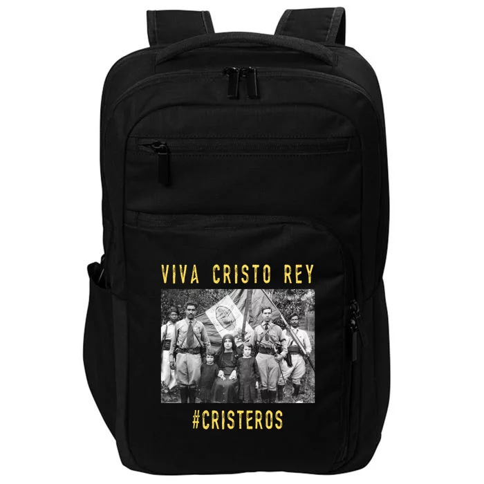 Viva Cristo Rey Catholic Cristeros Gift Impact Tech Backpack