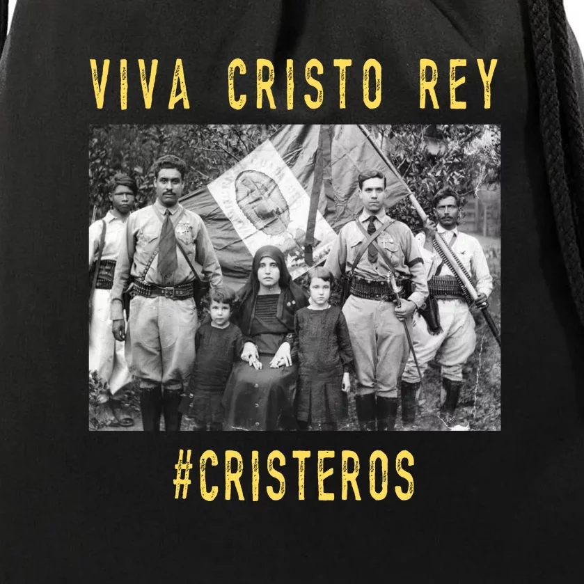 Viva Cristo Rey Catholic Cristeros Gift Drawstring Bag