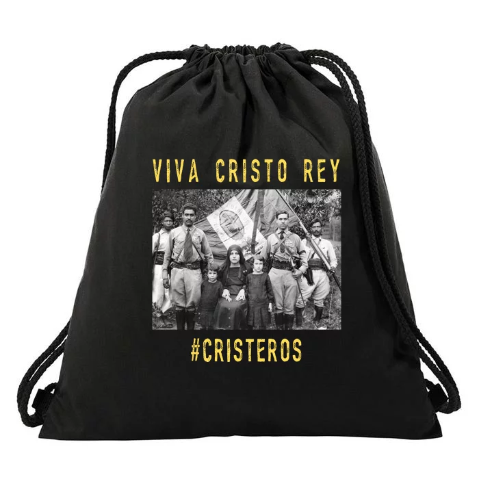 Viva Cristo Rey Catholic Cristeros Gift Drawstring Bag