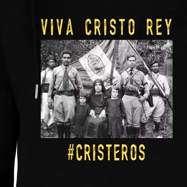 Viva Cristo Rey Catholic Cristeros Gift Womens Funnel Neck Pullover Hood