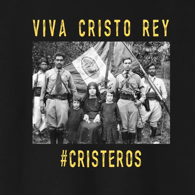 Viva Cristo Rey Catholic Cristeros Gift Women's Crop Top Tee