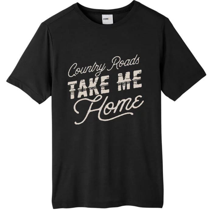 Vintage Country Roads Take Me Home Retro ChromaSoft Performance T-Shirt