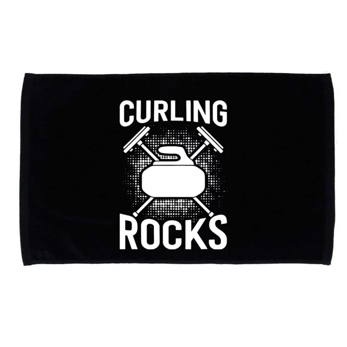 Vintage Curling Rocks Ice Curling Sport Curling Player Microfiber Hand Towel