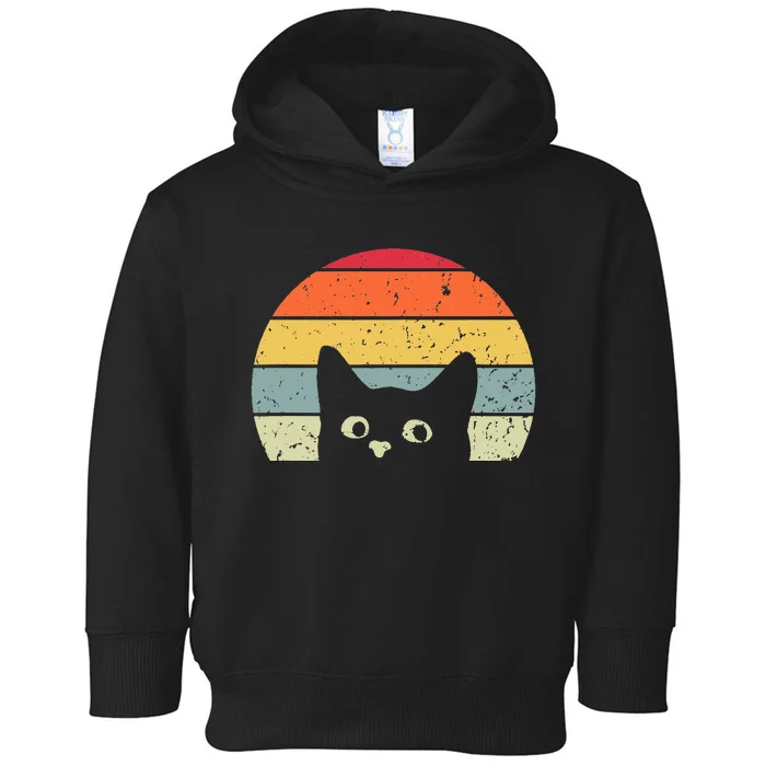 Vintage Cat Retro Cat Toddler Hoodie