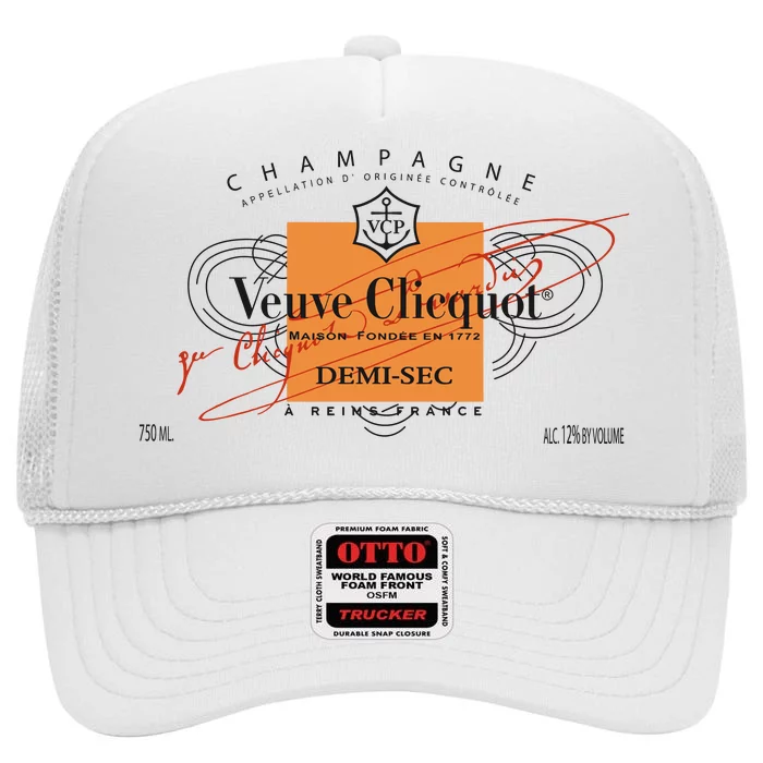 Veuve Clicquot Rosé Tennis Club High Crown Mesh Trucker Hat