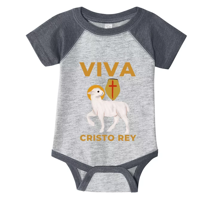 Viva Cristo Rey Roman Catholic Gift Infant Baby Jersey Bodysuit