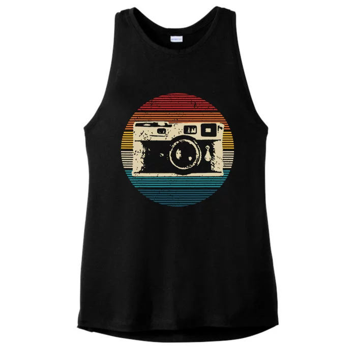 Vintage Camera Retro Photography Photographer Gift Ladies Tri-Blend Wicking Tank