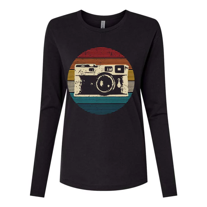 Vintage Camera Retro Photography Photographer Gift Womens Cotton Relaxed Long Sleeve T-Shirt