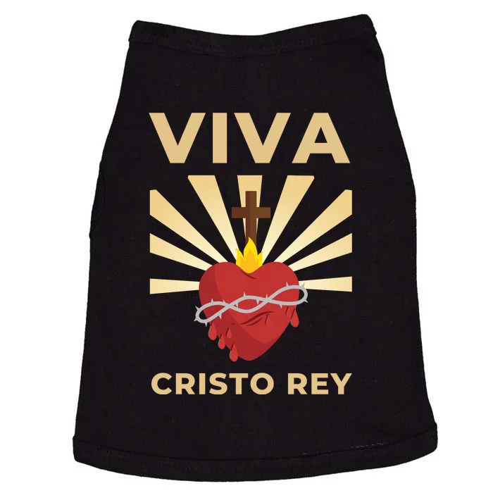 Viva Cristo Rey Roman Catholic Gift Doggie Tank