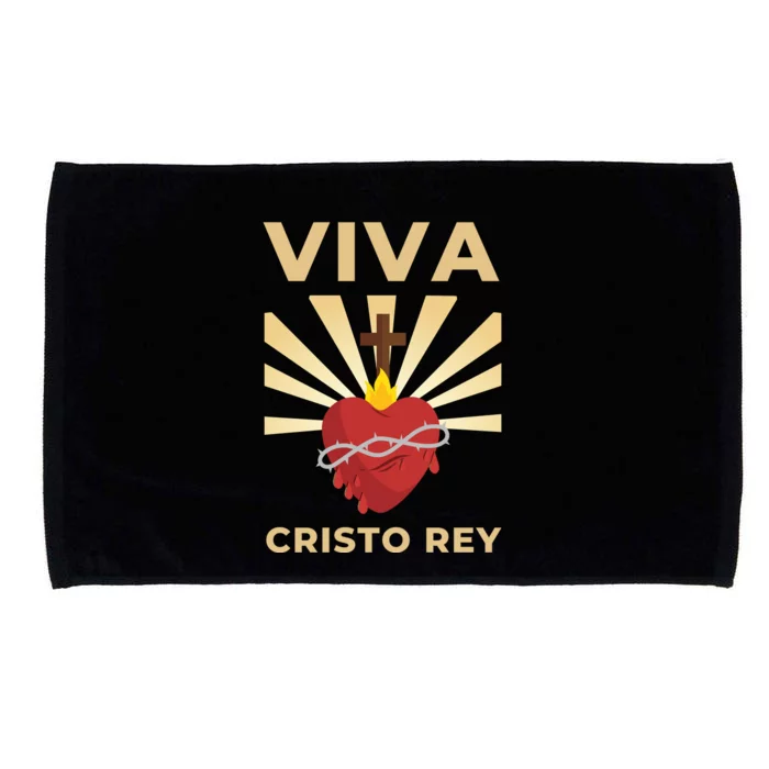 Viva Cristo Rey Roman Catholic Gift Microfiber Hand Towel