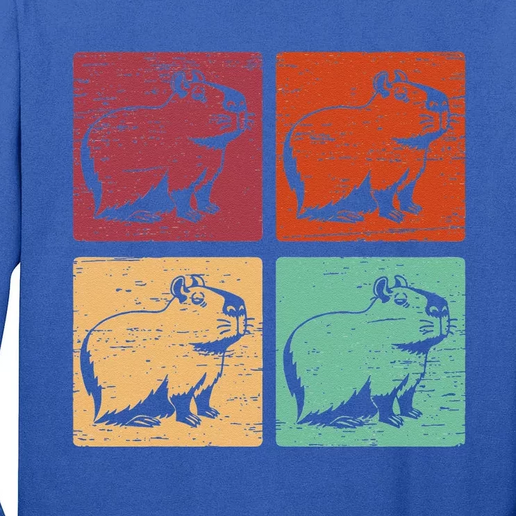 Vintage Capybara Rodent Animals Capybaras Tall Long Sleeve T-Shirt