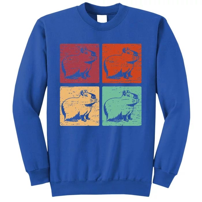 Vintage Capybara Rodent Animals Capybaras Tall Sweatshirt