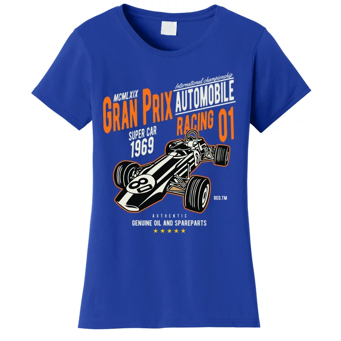 Vintage Car Racing Cute Gift Gran Prix 60s Auto Lovers Gift Meaningful Gift Women's T-Shirt