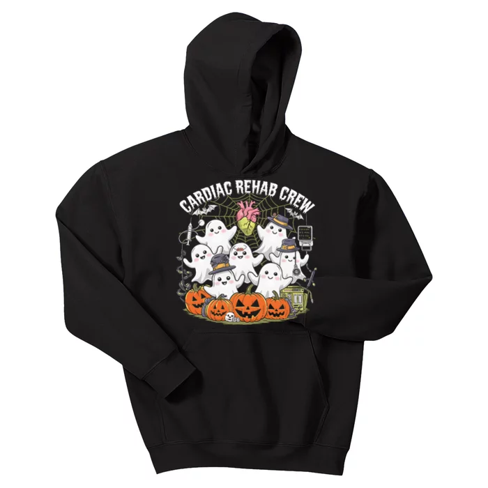 Vintage Cardiac Rehab Crew Rehab Nurse Spooky Halloween Kids Hoodie