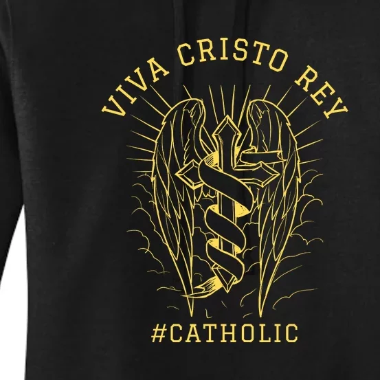 Viva Cristo Rey Roman Catholic Gift Women's Pullover Hoodie