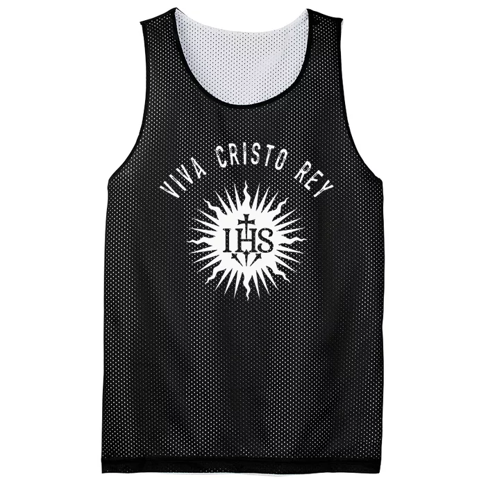 Viva Cristo Rey Roman Catholic Cristeros Mesh Reversible Basketball Jersey Tank