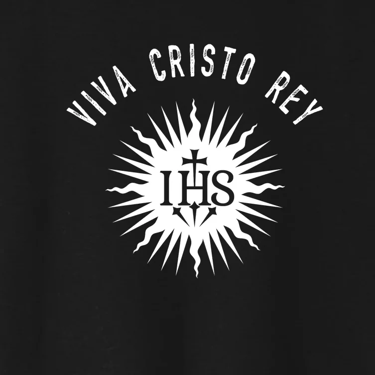 Viva Cristo Rey Catholic Cristeros Gift Women's Crop Top Tee