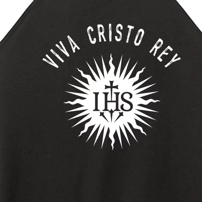 Viva Cristo Rey Catholic Cristeros Gift Women’s Perfect Tri Rocker Tank