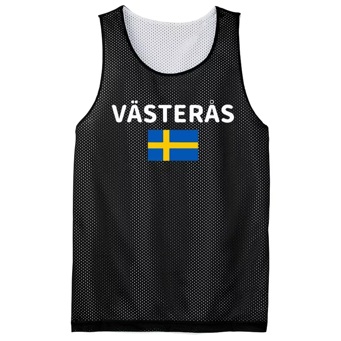 VäSteråS City Sweden Swedish Flag Mesh Reversible Basketball Jersey Tank