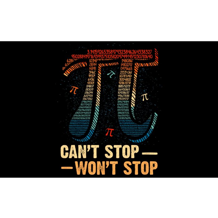 Vintage CanT Stop Pi WonT Stop Math Pi Day Funny Maths Bumper Sticker