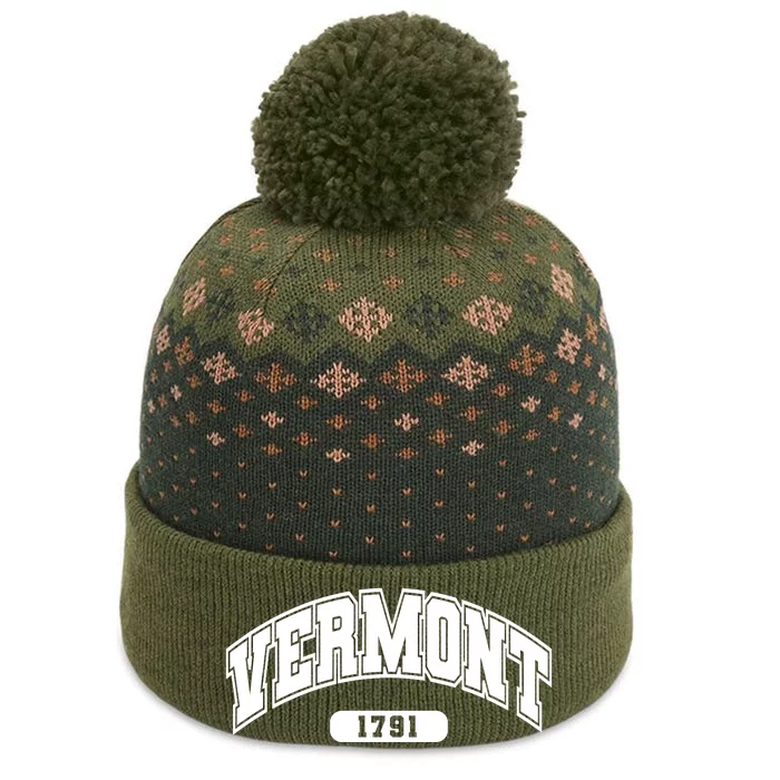 Vermont Collegiate Style 1791 The Baniff Cuffed Pom Beanie