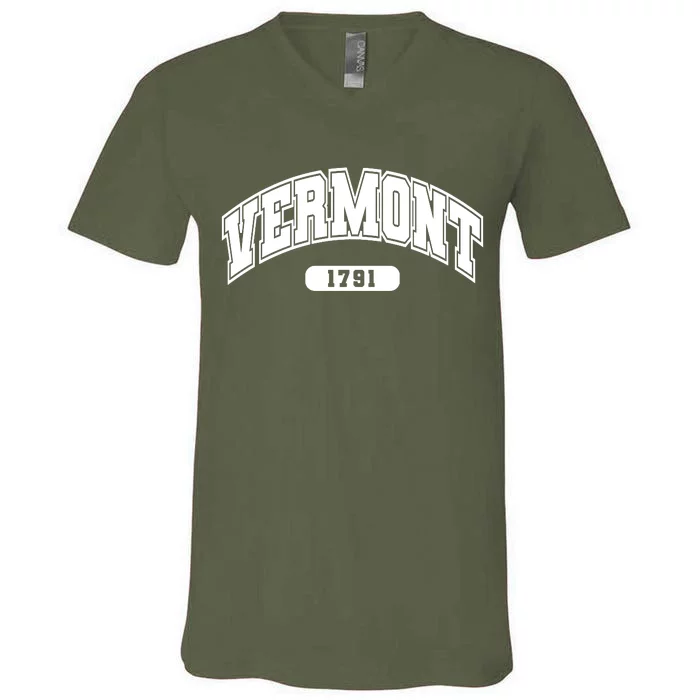 Vermont Collegiate Style 1791 V-Neck T-Shirt