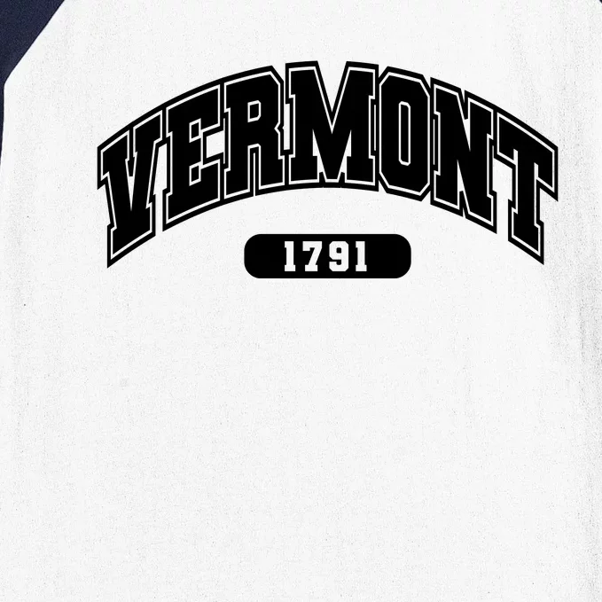 Vermont Collegiate Style 1791 Baseball Sleeve Shirt