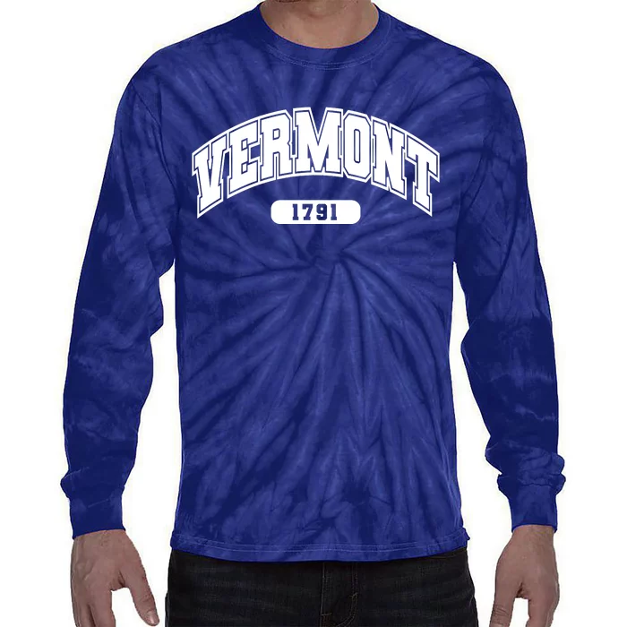 Vermont Collegiate Style 1791 Tie-Dye Long Sleeve Shirt