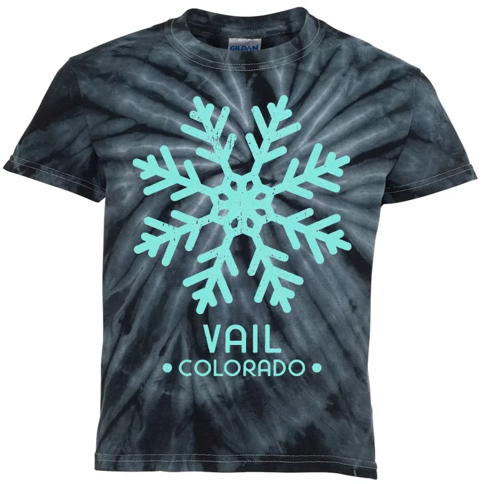 Vail Colorado Skiing Ski Kids Tie-Dye T-Shirt