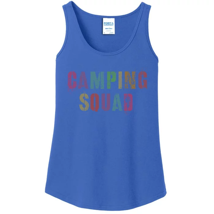 Vintage Camping Squad Summer Camp Sign Autographs Meaningful Gift Ladies Essential Tank