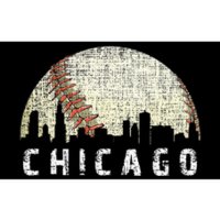 Vintage Chicago Skyline City Baseball Met At Gameday Bumper Sticker