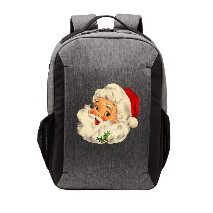 Vintage Christmas Santa Claus Face Funny Old Fashioned Vector Backpack