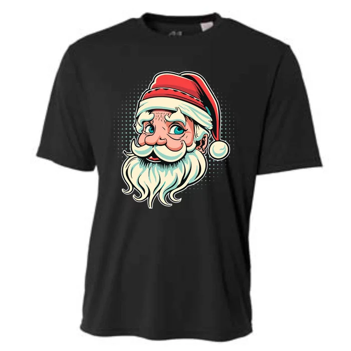 Vintage Christmas Santa Family Boy Cooling Performance Crew T-Shirt