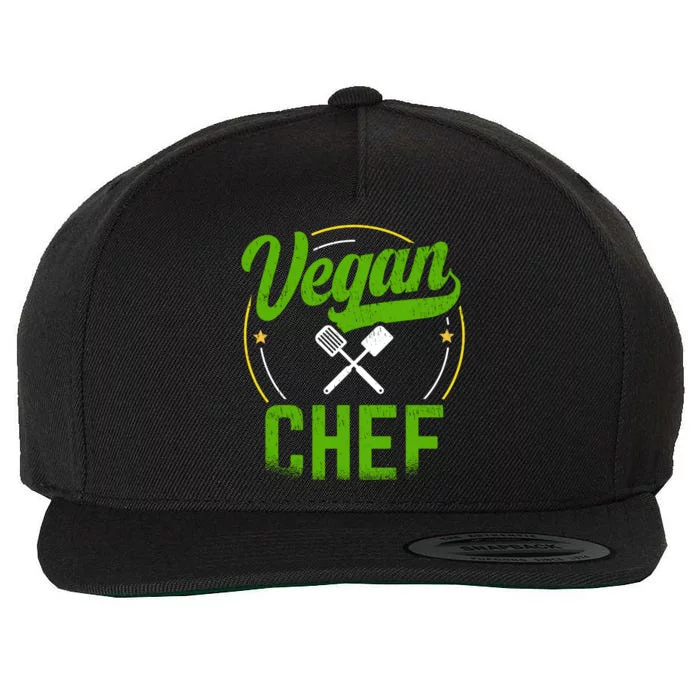 Vegan Chef Sous Chef Gift Wool Snapback Cap