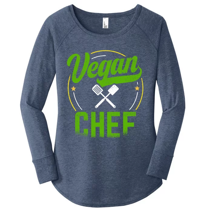 Vegan Chef Sous Chef Gift Women's Perfect Tri Tunic Long Sleeve Shirt