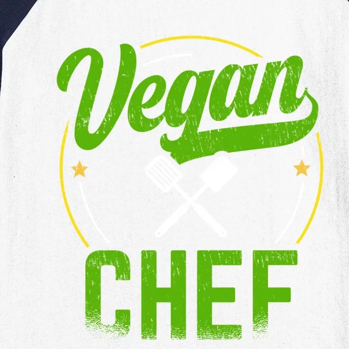 Vegan Chef Sous Chef Gift Baseball Sleeve Shirt