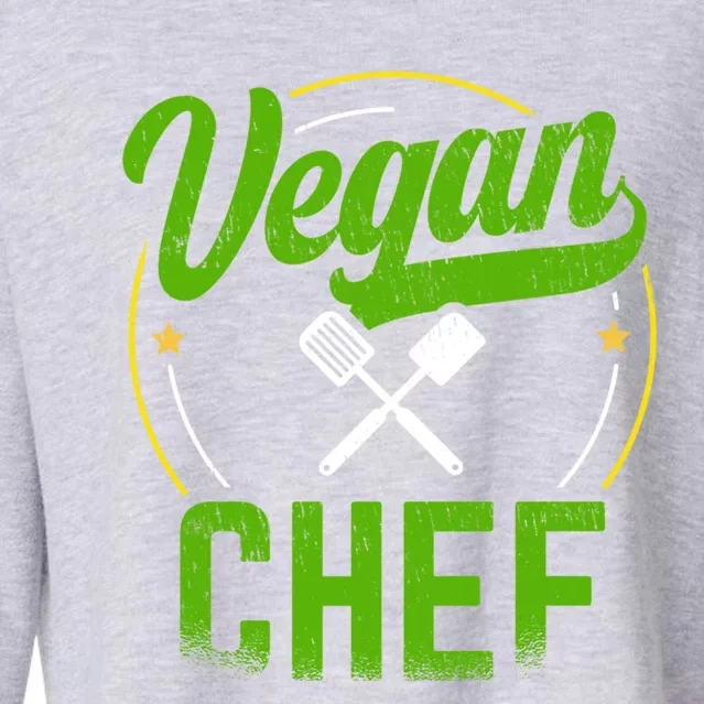 Vegan Chef Sous Chef Gift Cropped Pullover Crew