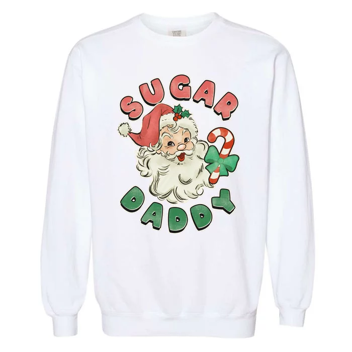 Vintage Christmas Sugar Daddy Santa Claus Garment-Dyed Sweatshirt