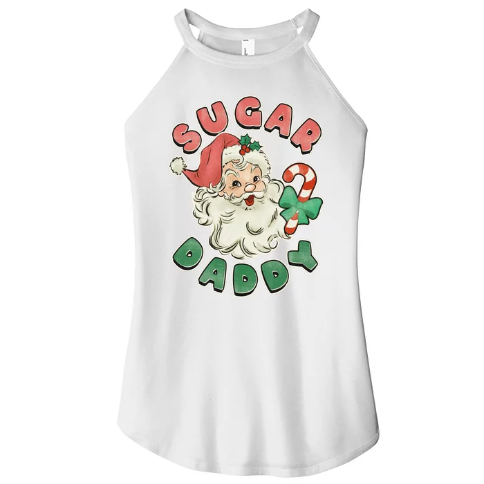 Vintage Christmas Sugar Daddy Santa Claus Women’s Perfect Tri Rocker Tank