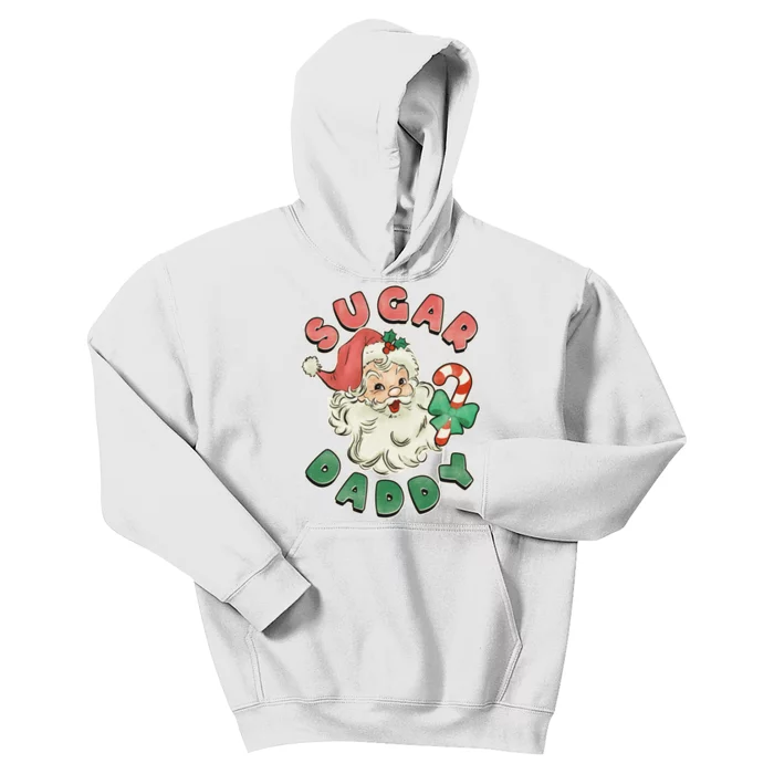 Vintage Christmas Sugar Daddy Santa Claus Kids Hoodie