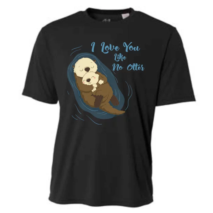 Very Cute Sea Otters : I Love You Like No Otter Gift Cooling Performance Crew T-Shirt