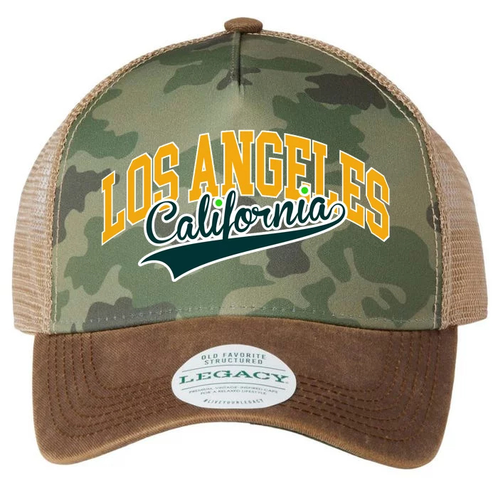 Vintage Collegiate Style Los Angeles California Legacy Tie Dye Trucker Hat