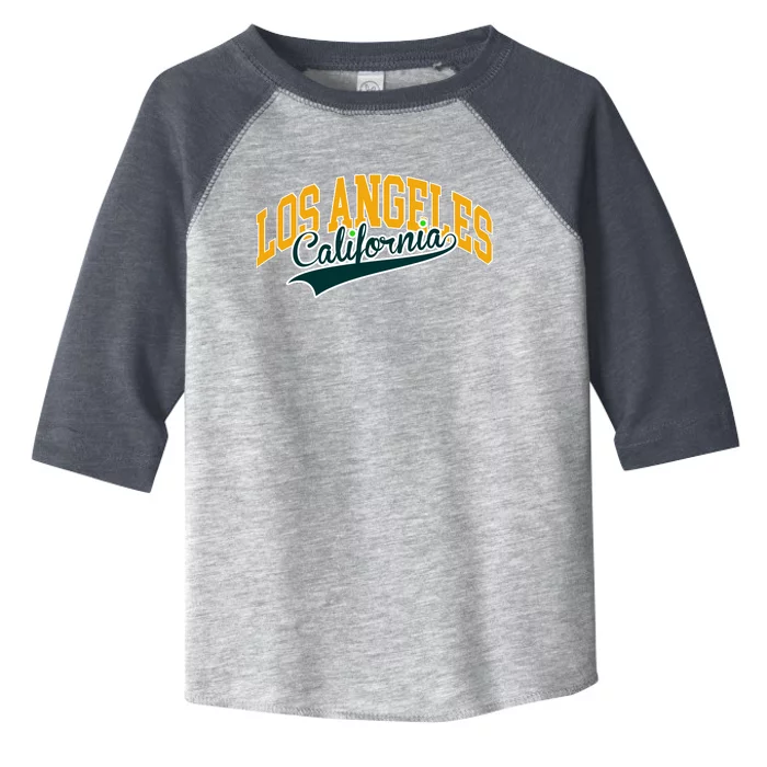 Vintage Collegiate Style Los Angeles California Toddler Fine Jersey T-Shirt