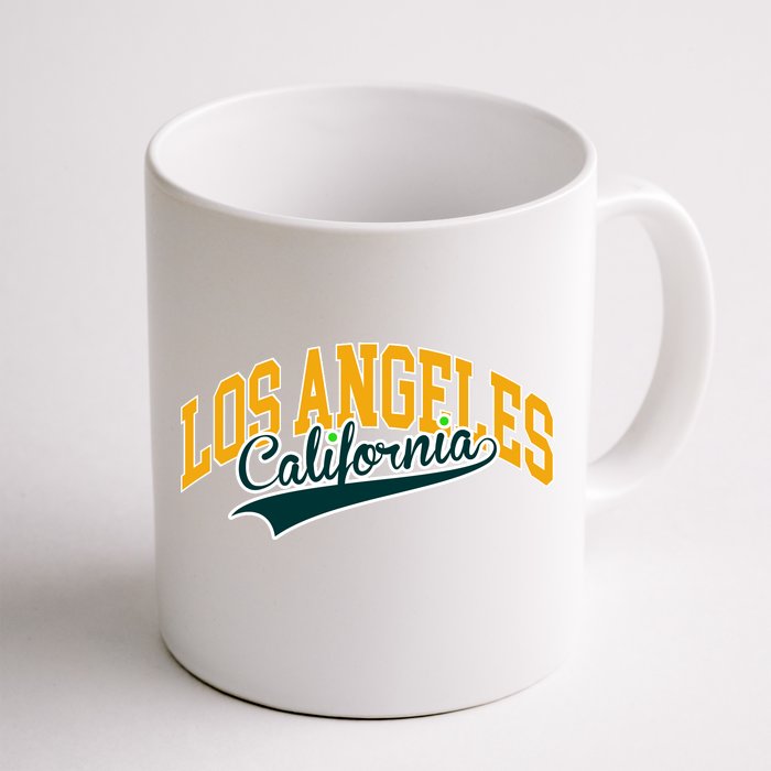 Vintage Collegiate Style Los Angeles California Front & Back Coffee Mug