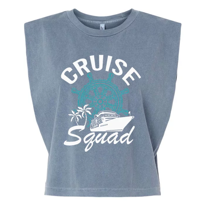 Vacation Cruise Squad Family Matching Cruise Trip Garment-Dyed Women's Muscle Tee